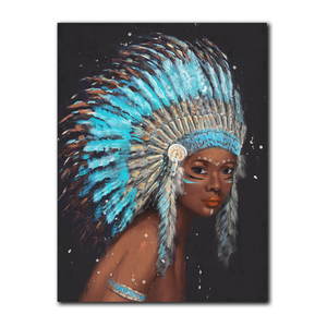 Ventes quotidiennes peinture à l'huile Style <span class=keywords><strong>Tribal</strong></span> femme pleine de sauvage imprimé toile peinture mur <span class=keywords><strong>Art</strong></span> pour la maison hôtel décor - Product Image 1