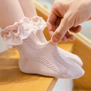 HY-1407 Frühling und Herbst Koreanische Rüschen Kinder Spitzens ocken Spitze Baby Prinzessin Socken Student Mädchen Socke