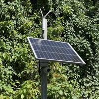 Panneau solaire 12v dc kit 80w pv module 40ah batterie au lithium batterie externe pour capteur iot station météo surveillance forestière