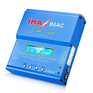Cargador IMAX B6AC 80W Azul, Cargador Doble de Potencia Profesional, Descargador de Equilibrio 0.1-6.0A para Baterías Li-ion/Nimh/Nicd 2-6S RC Lipo, 10W Máx. - Product Image 2