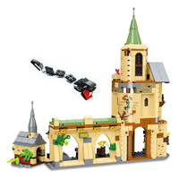 JIESTAR JJ9024 540PCS Série Vue de Rue Ornement de la cour de Poudlard Modèle de blocs de construction Jouet éducatif technique Cadeau de festival