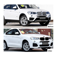 Kit carrosserie prêt à l'installation, pare-chocs avant noir brillant en PP, diffuseur arrière, style M Sport pour BMW X4 F26 2014-2018