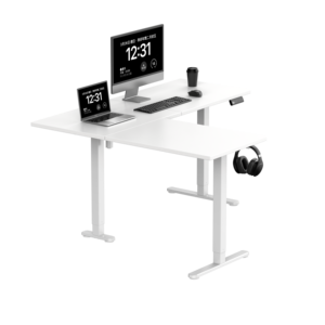 Escritorio de pie de Metal convertible moderno personalizado, Motor único, ajuste de altura eléctrico de 3 etapas, Hospital negro extensible NBHY - Product Image 3