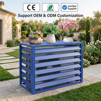 Cache-climatiseur extérieur JH-Mech personnalisé 39,4 "L x 19,7 "L x 27,6 "H avec ventilation optimale et panneau supérieur renforcé