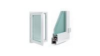Fenêtres à battants en PVC à double vitrage, design moderne, insonorisées, étanches, pour la décoration intérieure, avec verre trempé, vente en gros
