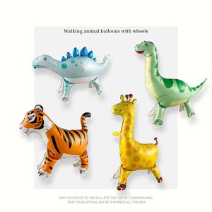New 3D Cartoon Self-Standing Foil <strong>Balloon</strong> Jungle Walking Animal <strong>Balloons</strong> Happy Birthday Party Decoration Wheeled Animal <strong>Balloon</strong> - Product Image 3