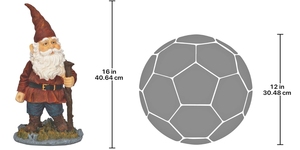 Statua dello gnomo da giardino sognatore in resina. Giardino esterno decorazione prato in resina artigianato - Product Image 6
