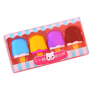 Gommes à effacer de couleur bonbon, lot de 4, 11,5 cm x 5,5 cm, design dessert, pour étudiants, fournitures scolaires - Product Image 5