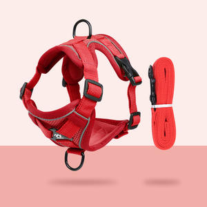 Rompi kucing mewah, <span class=keywords><strong>Harness</strong></span> kucing dengan tali dada reflektif, desain Anti keluar, nyaman, dapat disesuaikan, tidak ada tarik - Product Image 6