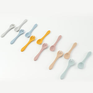 Juego de Cuchara y Tenedor de Silicona para Bebé, Ecológico, Libre de BPA, Utensilios de Entrenamiento para la Primera Comida del Bebé, para Niños Pequeños - Product Image 3
