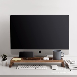 Wooden Desk Storage Rack Multi Compartment Phone Holder Office Organizer <b>Desktop</b> <b>Shelf</b> With Cup Holder And Pen Tray - Product Image 3