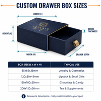 Caja Plegable Premium con Funda y Bandeja, Empaque de Presentación Impreso a Medida para Productos de Boutique y Promoción de Marca