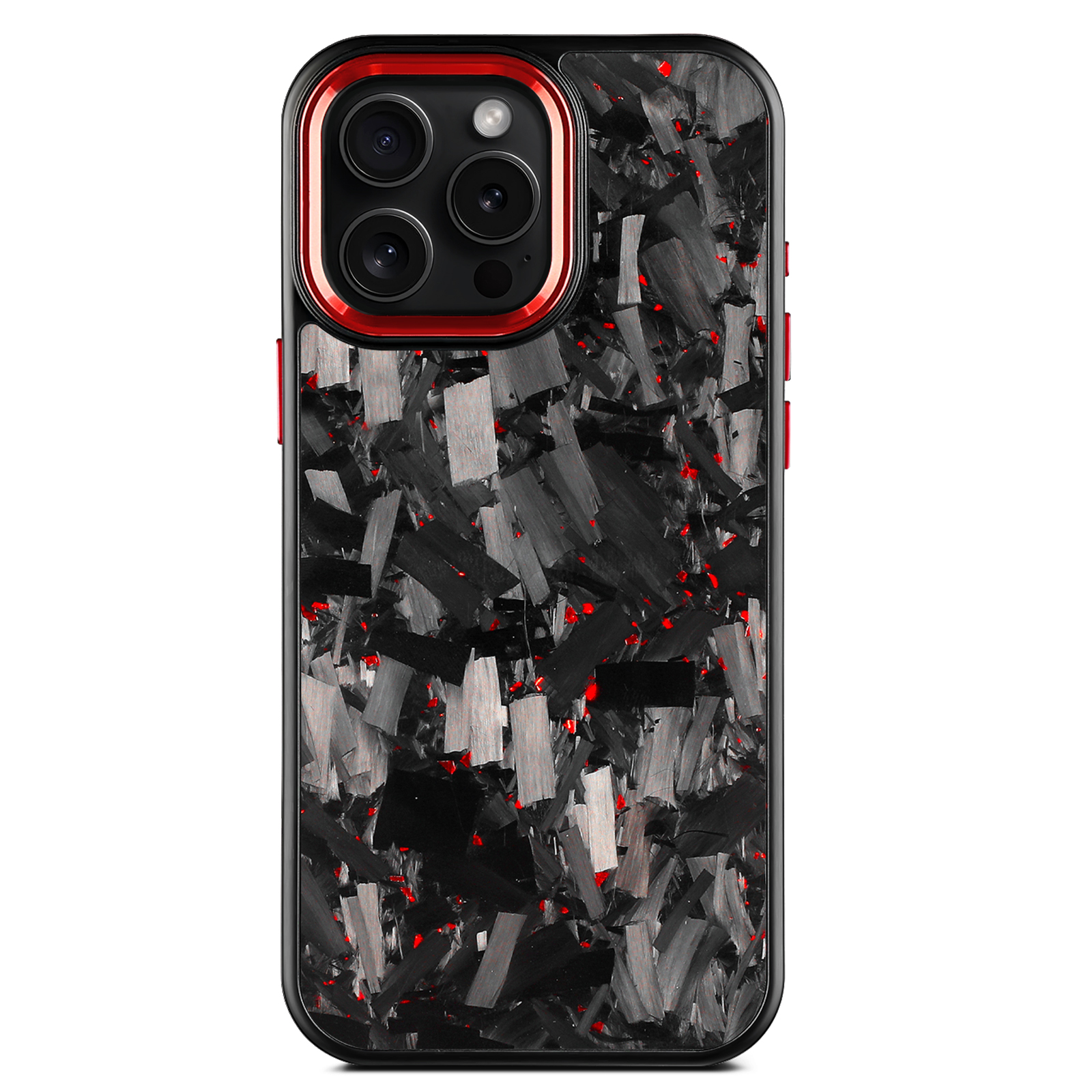 Red metal frame  forged carbon fiber red