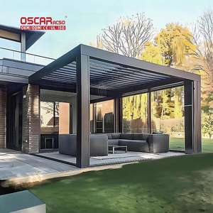 Cochera de aluminio Techo arqueado <span class=keywords><strong>desmontable</strong></span> Fácil montaje Jardín Patio Impermeable Pérgola a prueba de roedores - Product Image 1
