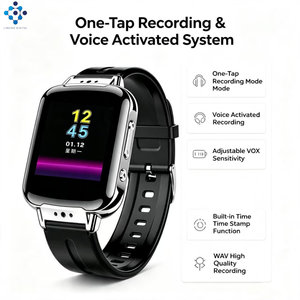 Reloj Inteligente Plateado S11C con <span class=keywords><strong>Grabadora</strong></span> <span class=keywords><strong>de</strong></span> <span class=keywords><strong>Voz</strong></span> y Pantalla TFT <span class=keywords><strong>de</strong></span> 1.3 Pulgadas |   Podómetro Bluetooth con 50 Horas <span class=keywords><strong>de</strong></span> Grabación para Correr y Gimnasio - Product Image 4