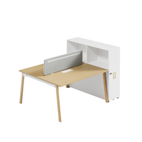 Bureau de travail modulaire pour bureau ouvert avec écran de séparation, table de travail, panneau et armoire de rangement pour personnel commercial