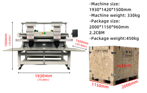 เครื่องปักคอมพิวเตอร์คุณภาพสูงแบบสองหัว 12/15 <span class=keywords><strong>เข็ม</strong></span> ความเร็ว 1200 รอบต่อนาที สำหรับเสื้อผ้าสำเร็จรูป ถุงเท้าแบบแบน - Product Image 5