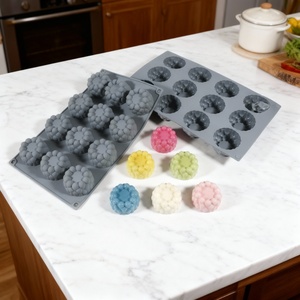 Molde para hornear pasteles, molde de base de 12 bolas conectadas, molde de decoración DIY, molde para velas - Product Image 1