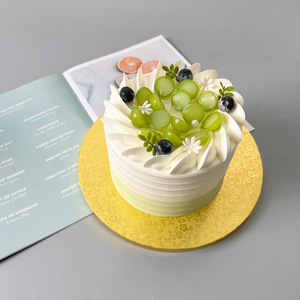 PACKINWAY Plateau à gâteau carré personnalisé en carton ondulé doré de 12 mm d'épaisseur, gaufrage, matériaux recyclés, revêtement UV brillant - Product Image 4