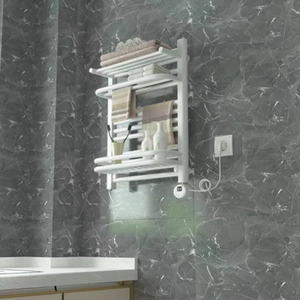 Sèche-serviettes mural en acier pour salle de bain - 10 barres, avec écran tactile intelligent et minuterie - Product Image 4