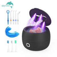 Limpiador Ultrasónico Skymen Estándar de EE. UU. de 200 ml para Retenedores, Limpiador Ultrasónico Dental para Protectores Bucales, Alineadores y Dentaduras Postizas, Pedido al por Mayor