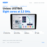 KSOY Universal 2K Android Screen 9 Inch Car Android Player Car Radio Bluetooth GPS Navigation WiFi Car Audio Android