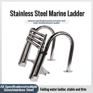 Suministro de fábrica, estante telescópico de acero inoxidable marino, Barco multiusos marino, escalera plegable de 4 escalones - Product Image 6