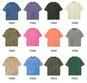 Design Thick Custom T-Shirts Coton Homme Distressed Embroidery Oversized Vintage 250 Gsm T Shirts for Men Blank Design - Product Image 5