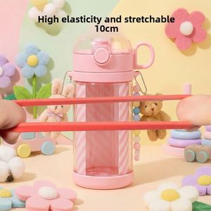 High Elastic Silicone Water Cup Collar Universal Portable Lanyard Handle Strap for Beverage Bottles <b>Rubber</b> <b>Products</b> - Product Image 3