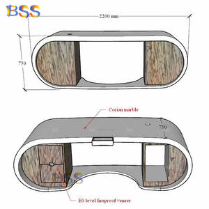 Smart Boss Office <span class=keywords><strong>Table</strong></span> Idea Contemporary Ceo Desk Elegante forma redonda <span class=keywords><strong>Executive</strong></span> Office Desk Mesa y cajones - Product Image 2