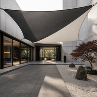 Voile d'ombrage multi-panneaux moderne pour cour, patio, allée extérieure, serre et applications paysagères de jardin zen