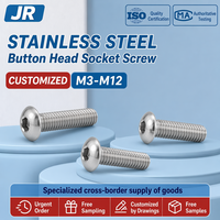 Sekrup Kepala Tombol Hex Socket Cap Baja Tahan Karat 304 DIN7380 M3-M12 Profil Rendah, Baut Allen Non-Standar OEM