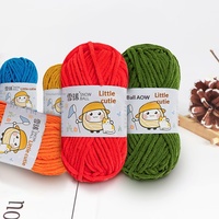 Fil épais en polyester teint, tricoté à la main, motif bâtonnet de glace mignon, pour écharpes de bébé, poupées, coussins et chaussures au crochet DIY