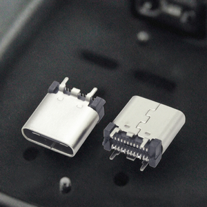 Conector USB Tipo-C Coorle SMT 24P 180 Grados USB3.1 Hembra Vertical de 1 Puerto Blindado 1.5 Amperios ISO9001/ROHS/CE/FCC - Product Image 4