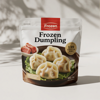 Emballage d'impression, emballage transparent en plastique pour boulettes, sacs pour aliments congelés, emballage congelé, pochette rétractable pour aliments congelés