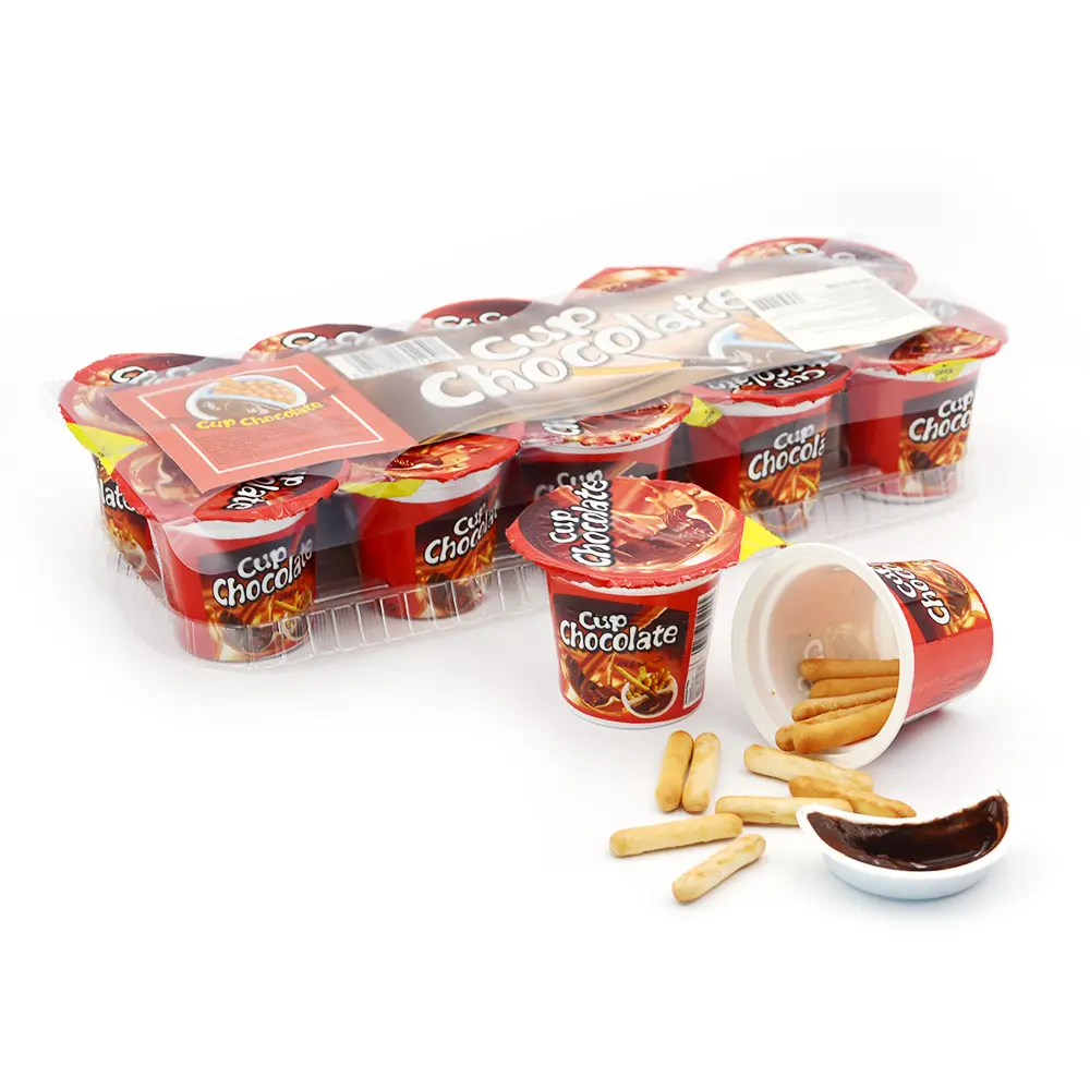 chocolate and sweets wholesale custom chocolate cup biscuit stick bar