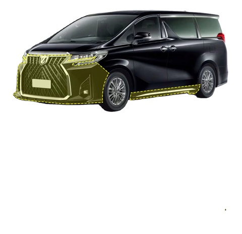 Wholesale Custom Toyota Outer Enclosure Assembly Wilfa Modified LM300 Front and Rear Lip Bright Strip Side Skirt Accessories