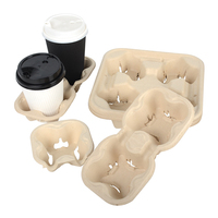 SenAng Thé Café Jus Kraft Pape Porte-gobelet Porte-gobelet pour boissons chaudes et froides Porte-gobelet en carton Porte-gobelet en papier pour café
