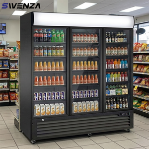 Réfrigérateur vertical commercial à trois portes, refroidisseur à boissons <span class=keywords><strong>avec</strong></span> porte en verre pour supermarché - Product Image 1