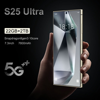 Smartphone S25 Ultra 5G le plus vendu, 16 Go + 1 To, déverrouillage facial HD, téléphone portable Android original en anglais, français, espagnol