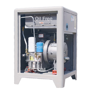 Compresor de tornillo sin aceite lubricado por agua APCOM High FAD con PLC para línea de procesamiento de alimentos y cosméticos en sala limpia - Product Image 3