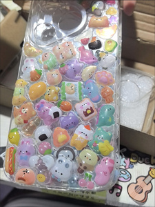 Cartoon Puffy Stickers For Phone Case PVC Die Cut <b>Gloss</b> Lamination Durable Decorative Sticker Set - Product Image 3