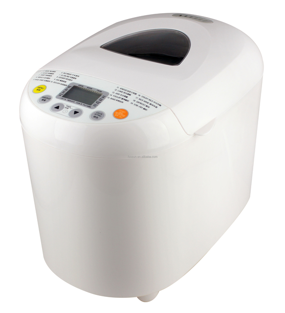 Programmable Bread Maker, 2 Pound Non-Stick Automatic Bread Making Machine,LCD Display, White