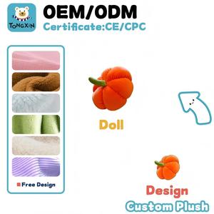 Coussin de canapé en <span class=keywords><strong>peluche</strong></span> personnalisé par le fabricant, en forme de citrouille, rond et moelleux, jouet en <span class=keywords><strong>peluche</strong></span> pour bébé, oreiller décoratif mignon en forme de légume, OEM - Product Image 1