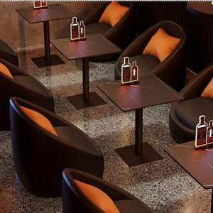 Conjunto de Mesa y Sillas para Cafetería Comercial, Asientos para Bar, Salón de Belleza, Recepción, Sofá, Asientos para Puesto de Té con Leche - Product Image 5