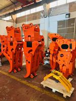 Grappin hydraulique en acier pour excavatrice, destiné à la manutention et au recyclage des métaux ferrailleux