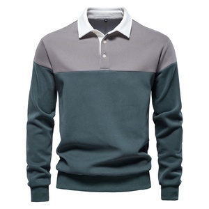 Nuova Felpa <span class=keywords><strong>Polo</strong></span> a Maniche Lunghe con Colletto in Pile per Uomo, Taglia Europea, Alta Qualità, Casual, Primavera 2025 - Product Image 3