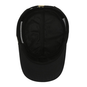 Flat Top Hat Unisex Snapback Cap Quick Dry Breathable Sun Protection Outdoor Summer Adult Black - Product Image 2