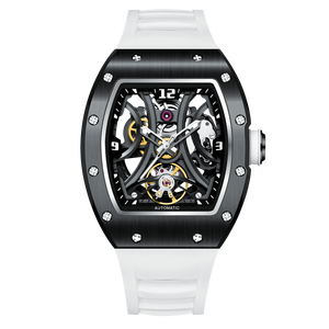Reloj de Pulsera Mecánico de Fibra de Carbono de Última Generación, Relojes Automáticos Tourbillon, Reloj de Hombre de Lujo con Esfera Hueca - Product Image 4