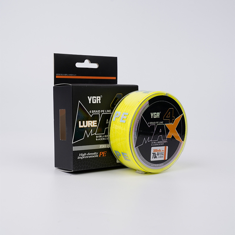 4 tressés-jaune fluorescent
